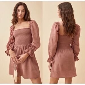 Reformation Dune Dress in Praline Size 8